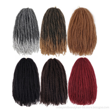 Marley Braiding Hair Marley Braid Crochet Hair Long Afro Kinky Curly Hair For Faux Locs or twist Synthetic Fiber